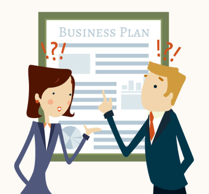 Creative business plan book illustration vector material