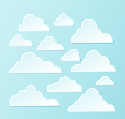 White clouds design Vectors