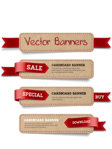 4 creative marketing banner vector material