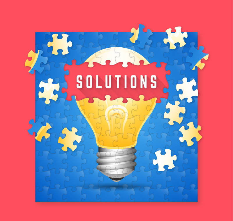 Creative bulb puzzle vector material