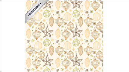 Painted Christmas ornaments seamless background vector material