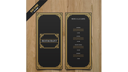 Positive and negative vector gold lace menu