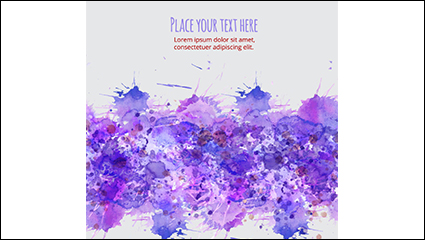 Purple ink watercolor background vector material