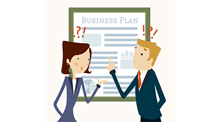 Creative business plan book illustration vector material