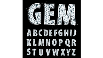 26 Creative letter design vector material Diamond