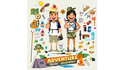 Creative safari element vector material