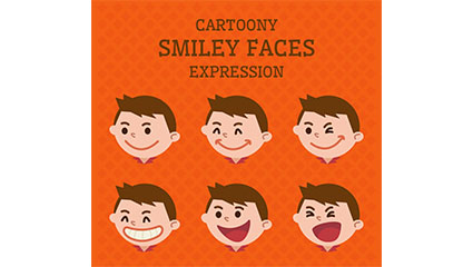 6 cartoon boy picture vector material