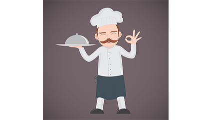 End plate mustache chef vector material
