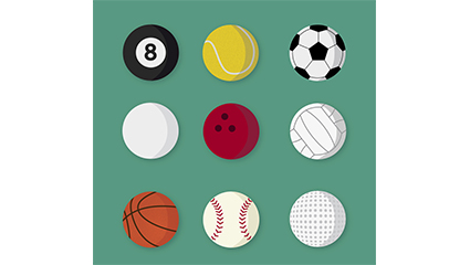 9 ball with exquisite design vector material