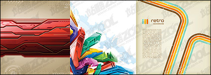 Technology arrow lines vector material