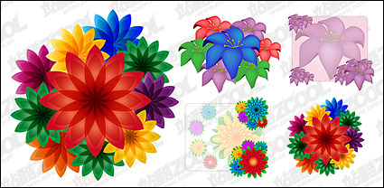 beautiful flowers vector material