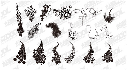 Go Media production trend vector Set13-flow of material elements