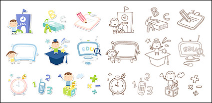 Cute icon series vector material-1