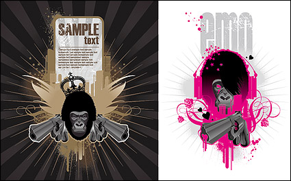 The theme of the trend vector illustrations orangutan material