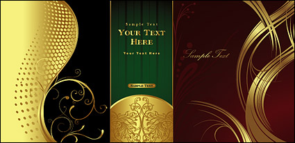 beautiful gold pattern pattern vector material