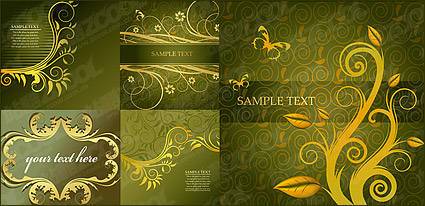 gorgeous fashion pattern vector material