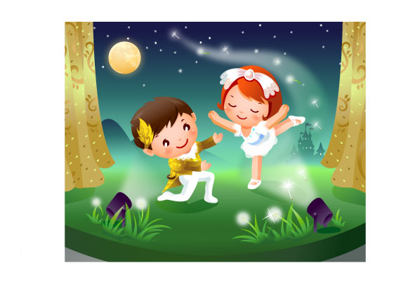 Children's dance motion vector material 2