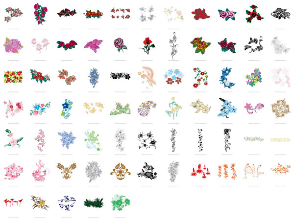 Flower pattern vector material (paragraph 71)