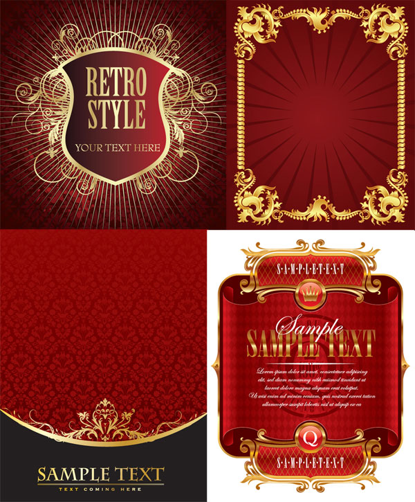 European-style lace pattern vector