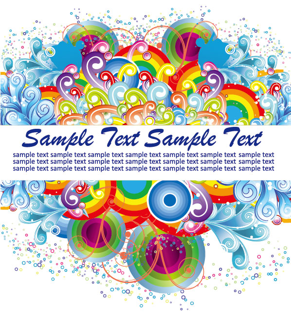 Tide element circular pattern vector material