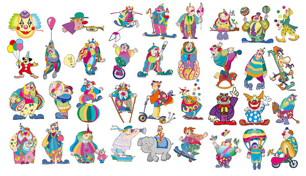 Clown Set Vector material
