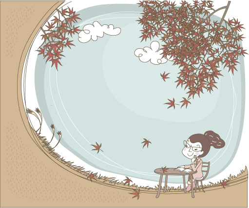 Leaves, fallen leaves, children's vector