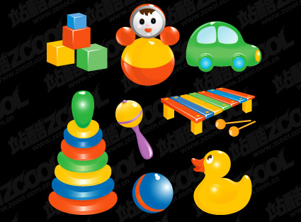 Children's toys vector material 