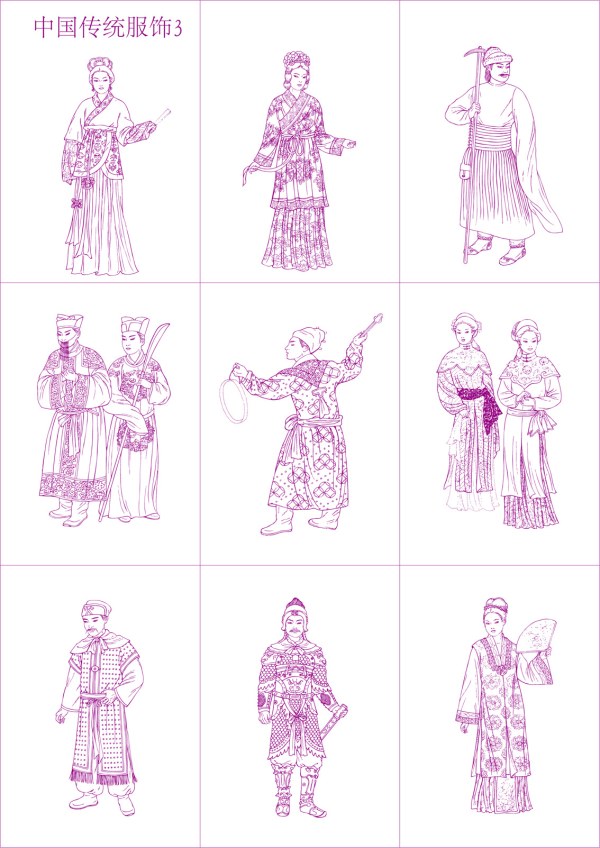 Traditional Chinese attire Vector 