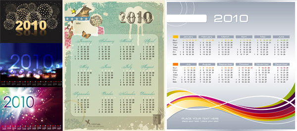 Vector 2010 Calendar