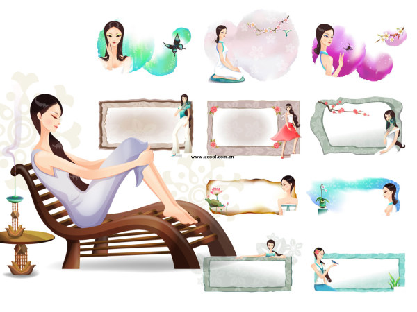 Flower border + classic beauty classic series 3 (11P)