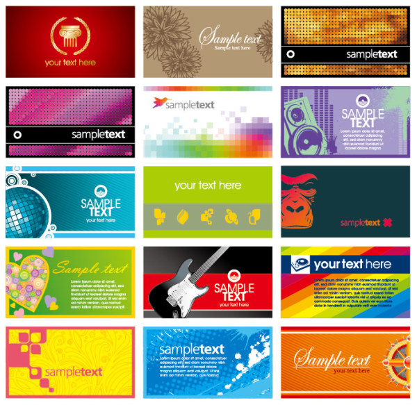 Current card template vector material