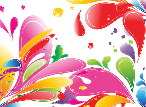 Fun drop shape element vector material