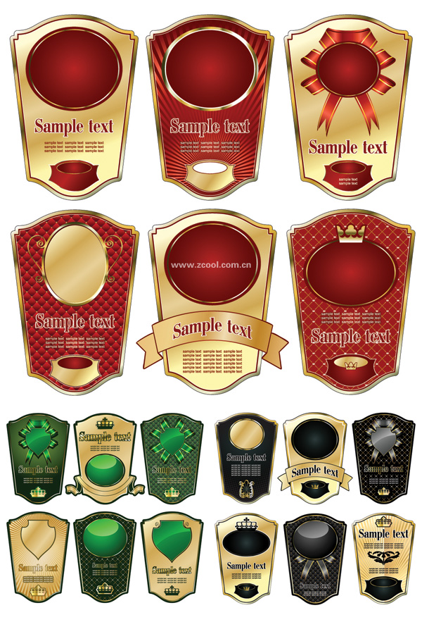 Card Tags Labels vector material