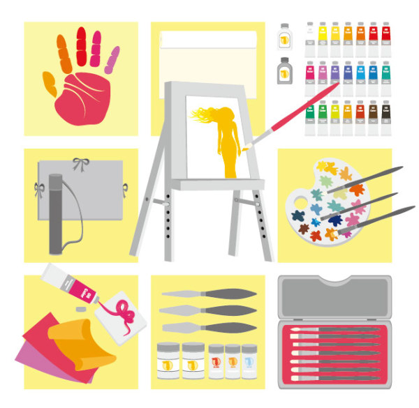 Vector drawing material supplies