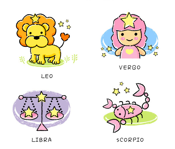 Cartoon 12 constellation vector material (A-2)