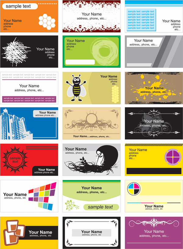 Some card template vector material