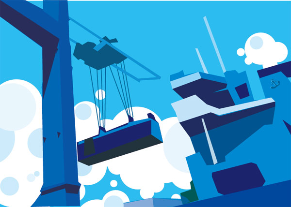 Terminal Industrial vector