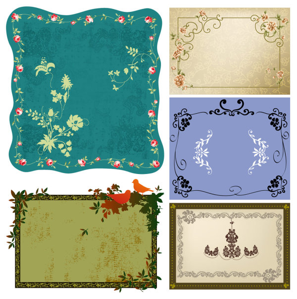 5 practical lace vector of material
