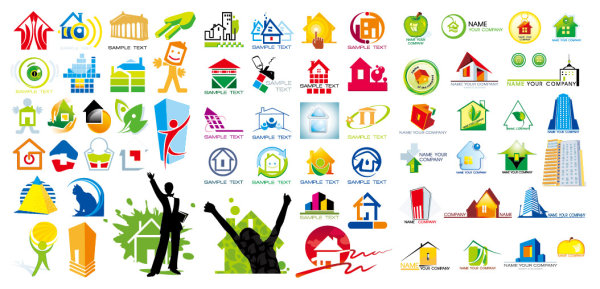 House theme logo vector graphic material