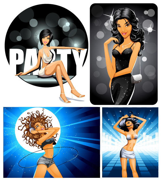 party girl Vector