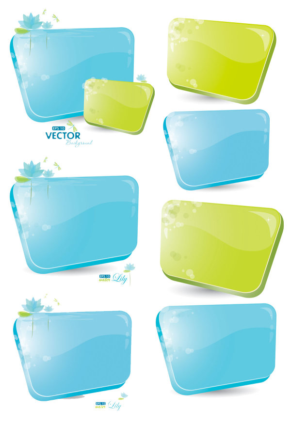 Fine three-dimensional icons - vector material