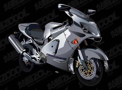 Realistic motorcycle vector