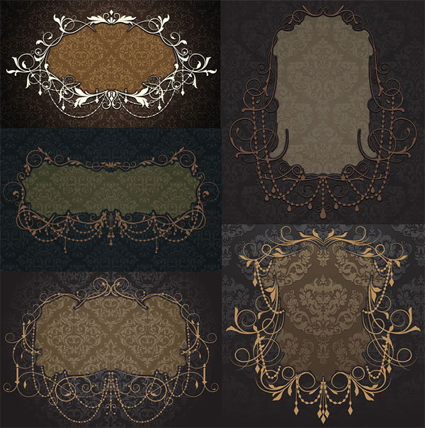 European gorgeous Border Shading Vector