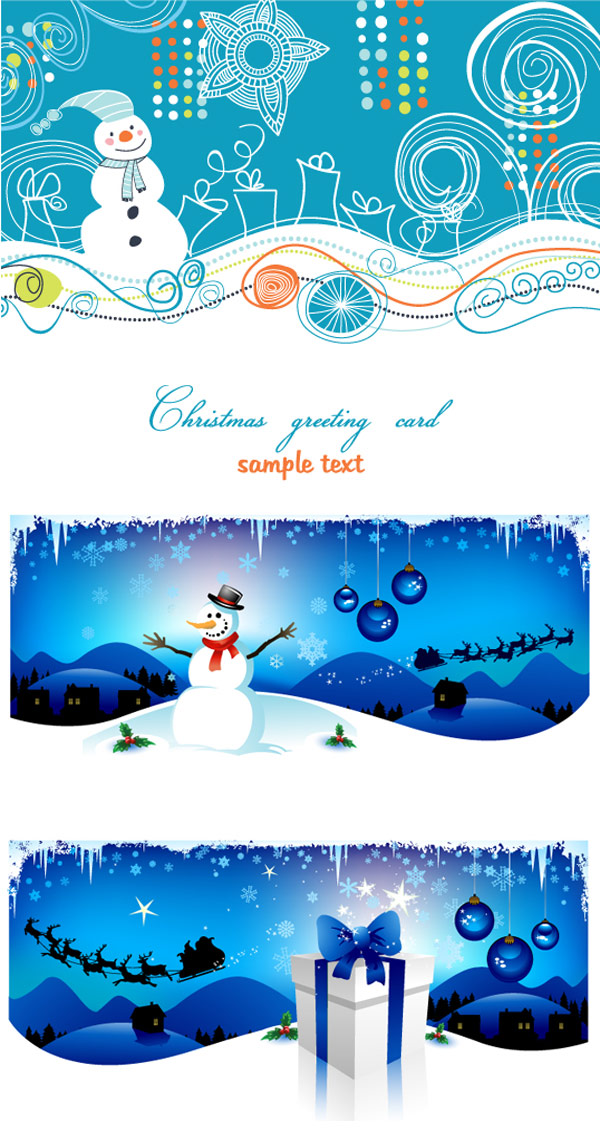 Christmas cartoon background-vector material