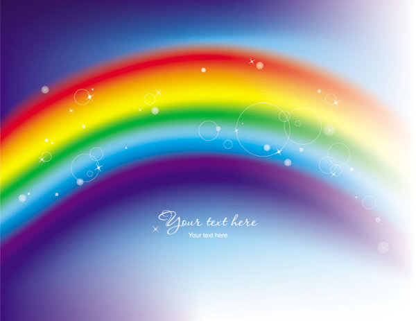 Beautiful rainbow Symphony 02 - vector