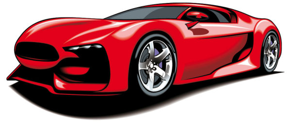 Beautiful sports car 03 -  vector material 