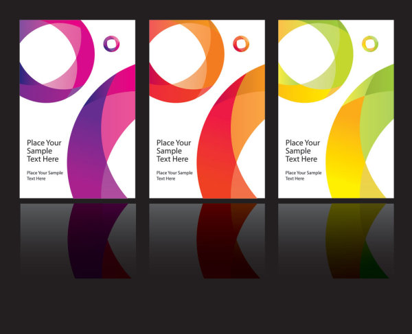 Dynamic ribbon card 01 - vector