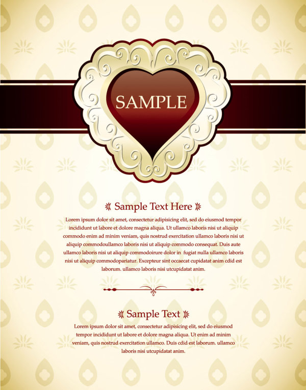 Beautiful lace pattern 02-- vector material