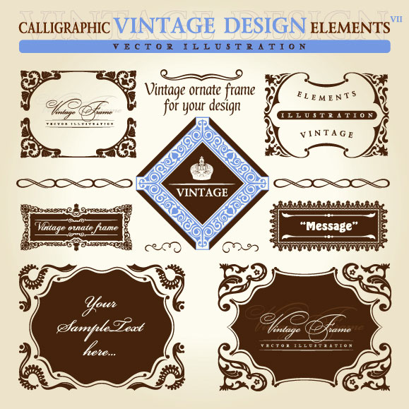 European vintage lace pattern vector material