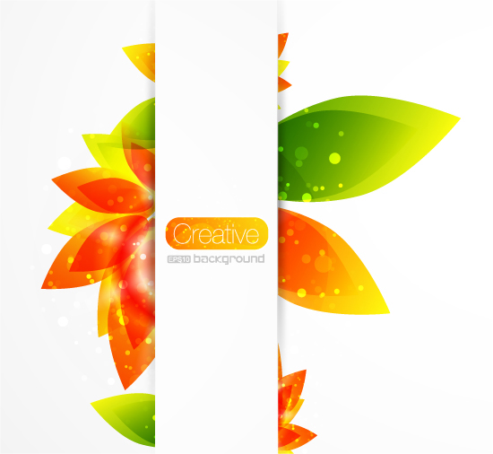 Creative floral background vector material -2